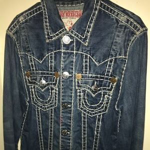Blue true religion jean jacket